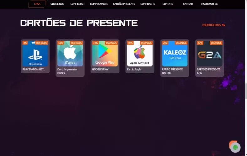Loja digital de jogos