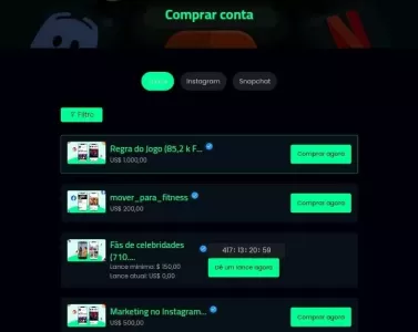 Sistema para venda de contas sociais 6