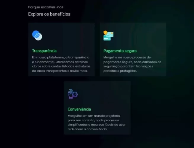 Sistema para venda de contas sociais