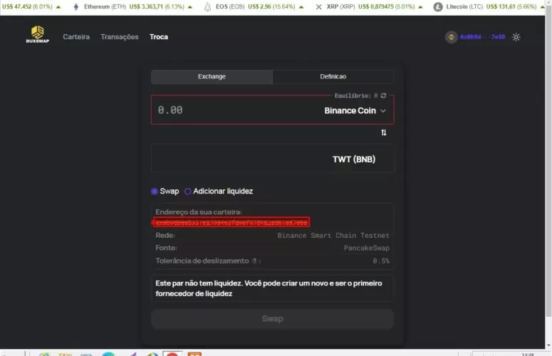 Sistema De Troca Swap Bitcoin, Ethereum, Erc20 Bep20