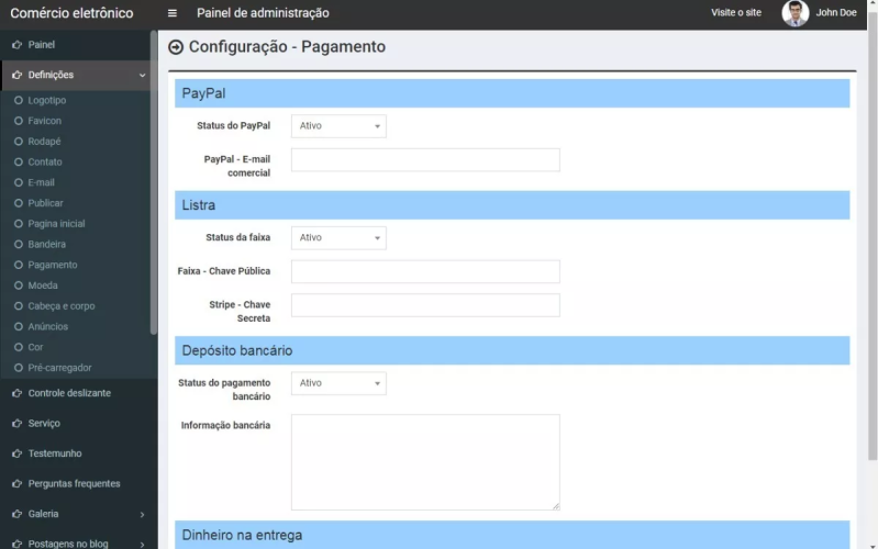 Script Comércio Eletrônico Responsivo