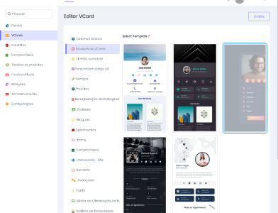Construtor de Cartões de Visita Digital SaaS 6