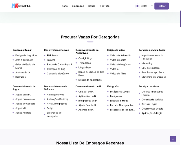 Sistema de Empregos Freelancers