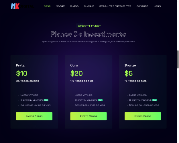 Sistema Plataforma De Investimentos