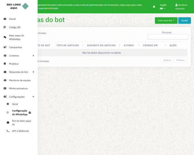 Plataforma de marketing para  WhatsApp