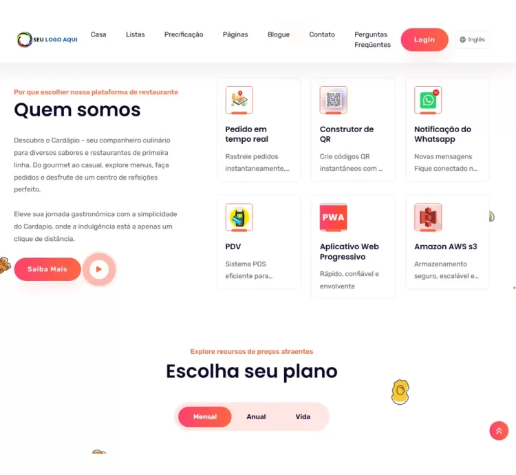 Sistema Criador Sites Para Restaurante E Lanchonete Php