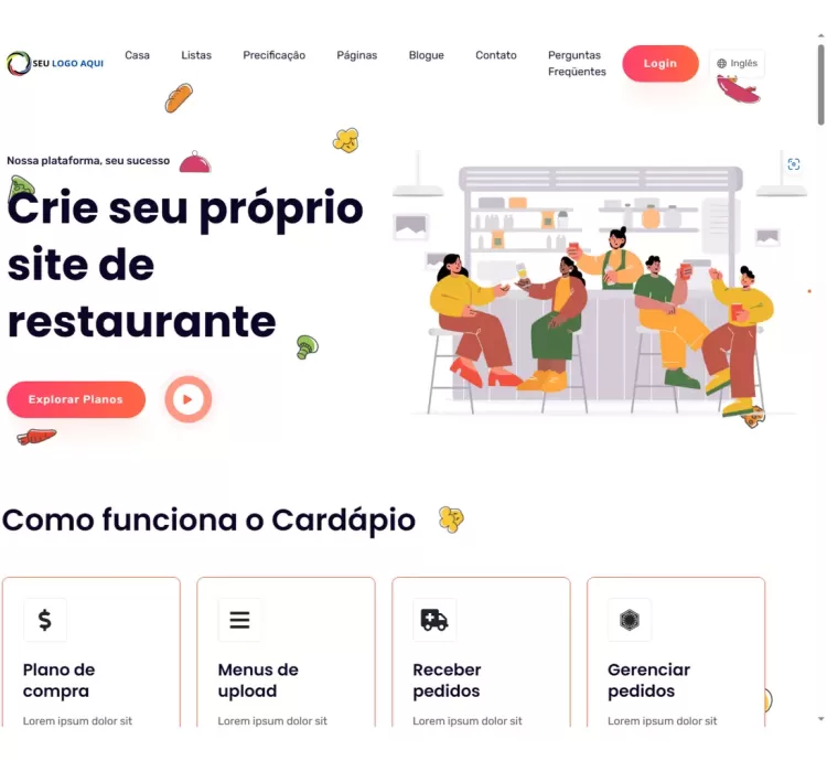 Sistema Criador Sites Para Restaurante E Lanchonete Php