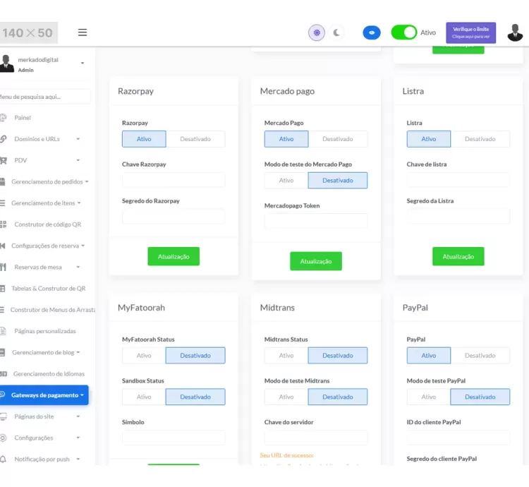Sistema Criador Sites Para Restaurante E Lanchonete Php
