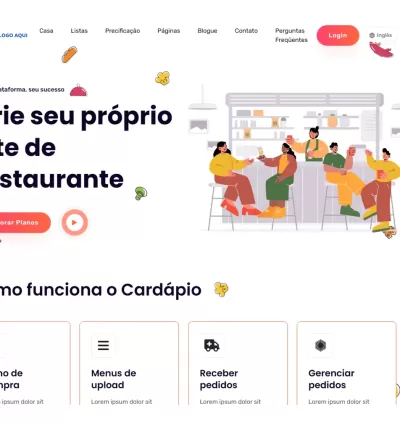 Sistema Criador Sites Para Restaurante E Lanchonete Php 6