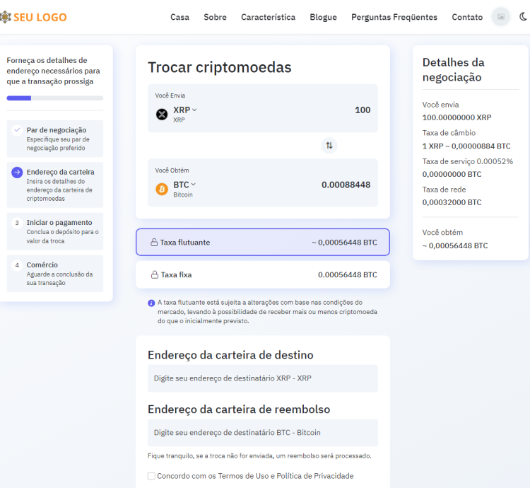 Sistema Compra  Venda E Troca Criptomoedas