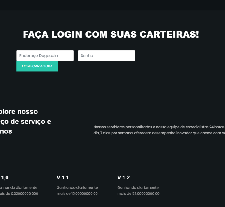 Sistema Para Mineração Dogecoin Retirada Automática
