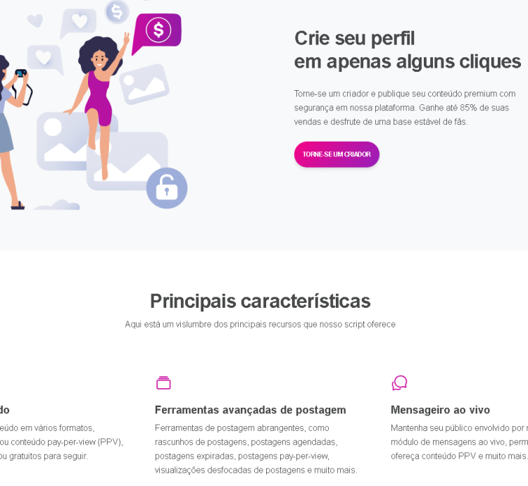 Sistema Saas Para Criadores De Conteúdo