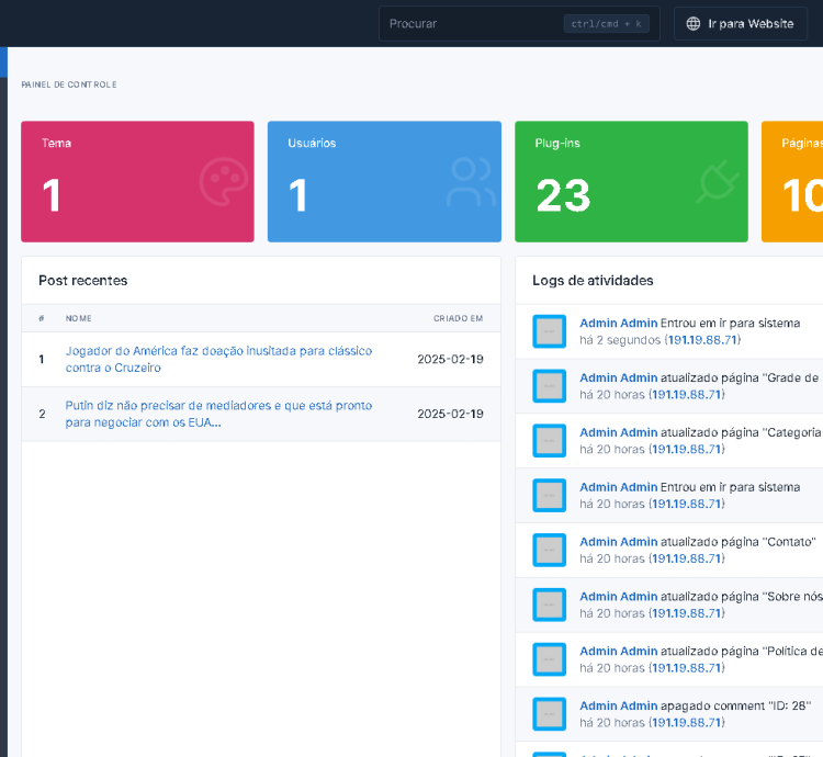 Sistema Para Site De Noticias E Blog