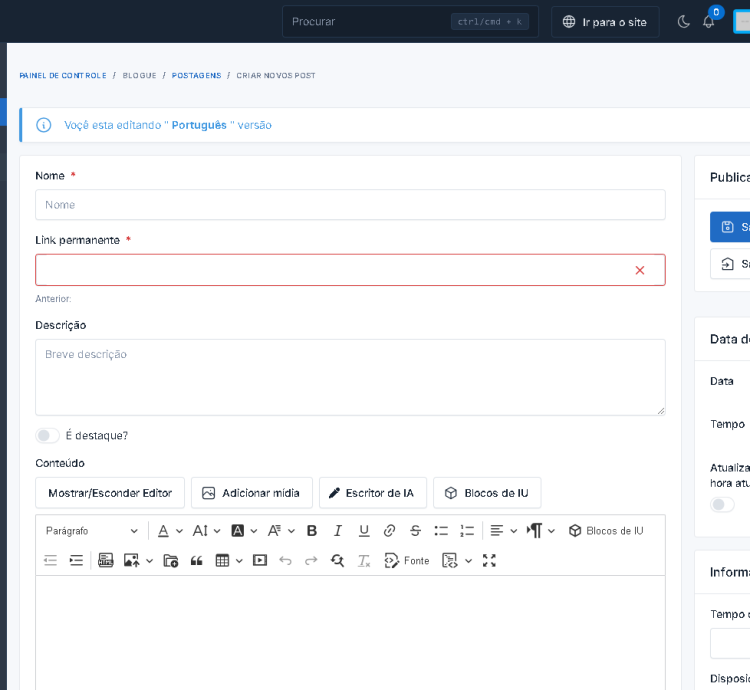 Sistema Para Site De Noticias E Blog