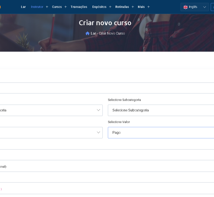 Sistema Para Ensino E Aprendizagem Online Cursos