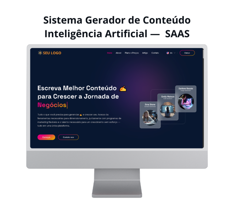 Gerador De Conteúdo Inteligência Artificial Saas