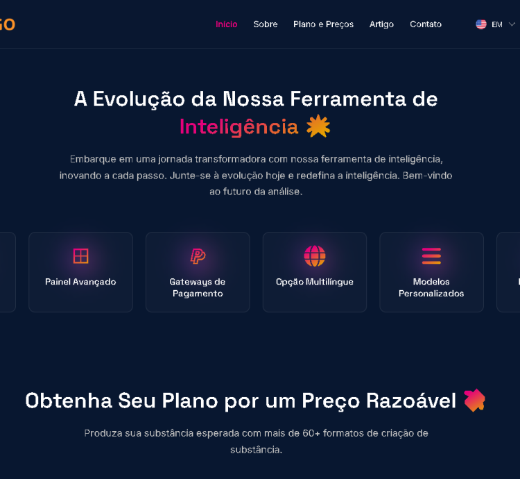 Gerador De Conteúdo Inteligência Artificial Saas