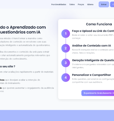 Gerador De Quiz Com Tecnologia De Ia 4