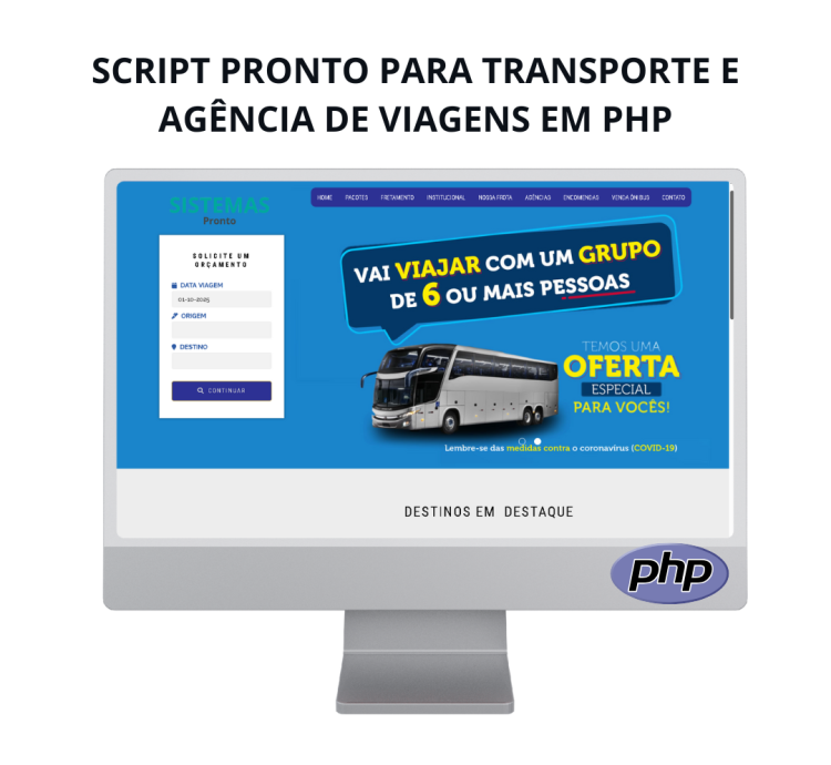 Script PHP Agência de Viagens