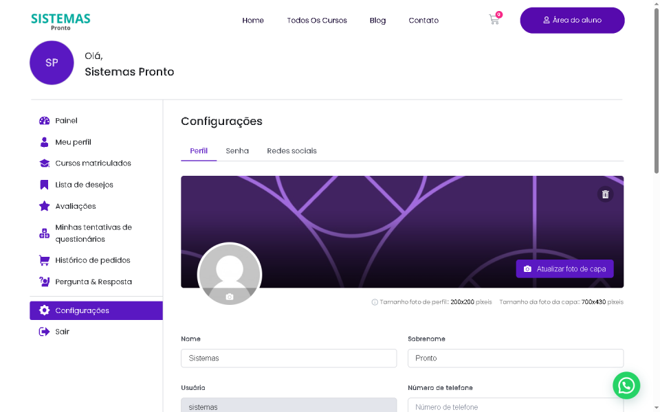 Template WordPress para Cursos Online