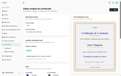 Sistema de Gestão de Aprendizagem (LMS) Laravel 6