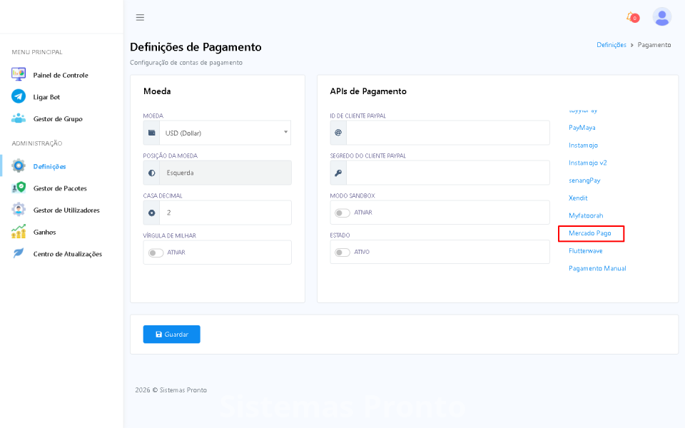 Sistema de Gerenciamento de Grupos Telegram SaaS